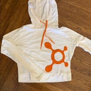 Orange theory cropped hooded pullover